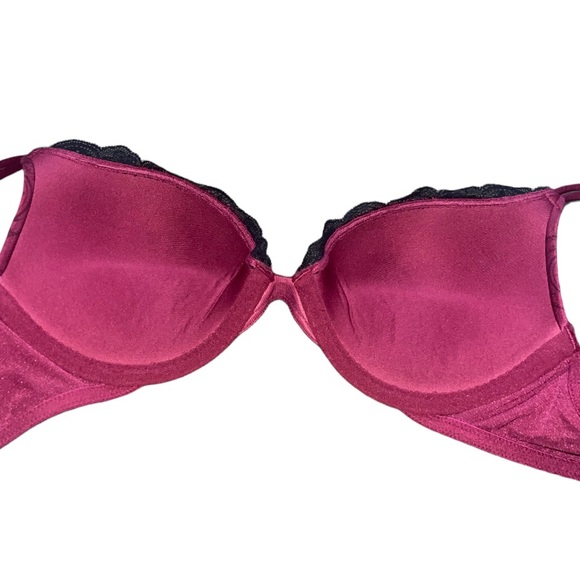 Bombshell Victoria’s Secret Very Sexy Satin + 2 Cups Push-Up bra Wine Medallion - Picture 4 of 8